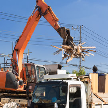 Chargement de déchets